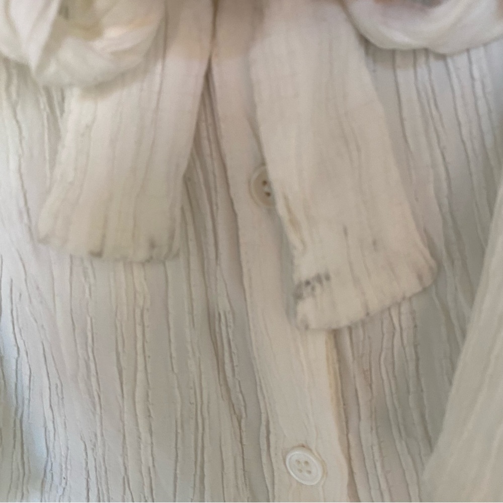 NWT Anthropologie | Sunday in Brooklyn | White Bow-Tie Cropped Tank Top, XL - Picture 10 of 10